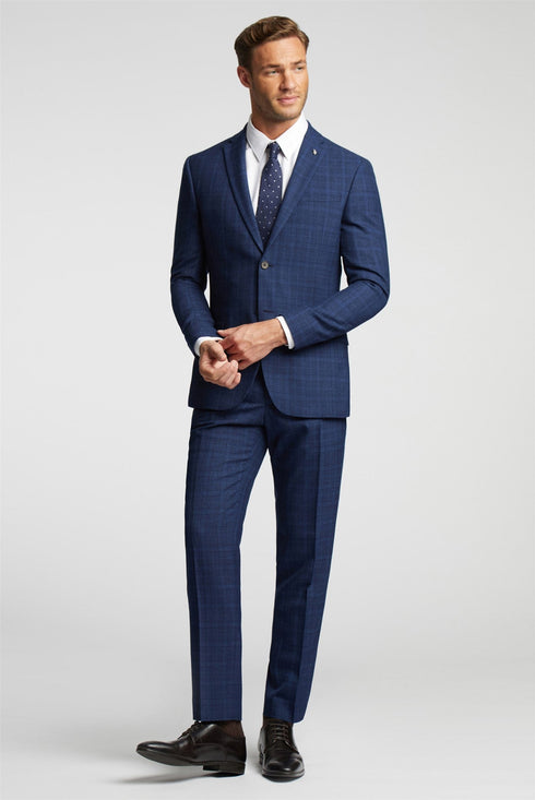CANISJ-Suits-CANIS NAVY GRID CHECK REG JKT- Ted Baker Romania